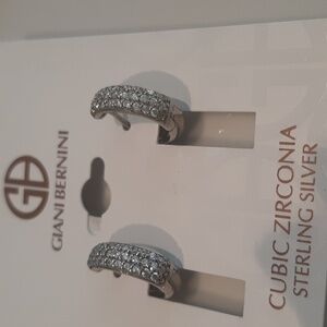 NWT GIANI BERNINI STERLING SILVER HOOPS
